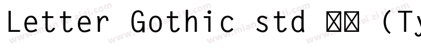 Letter Gothic std 粗体 (Type1)字体转换